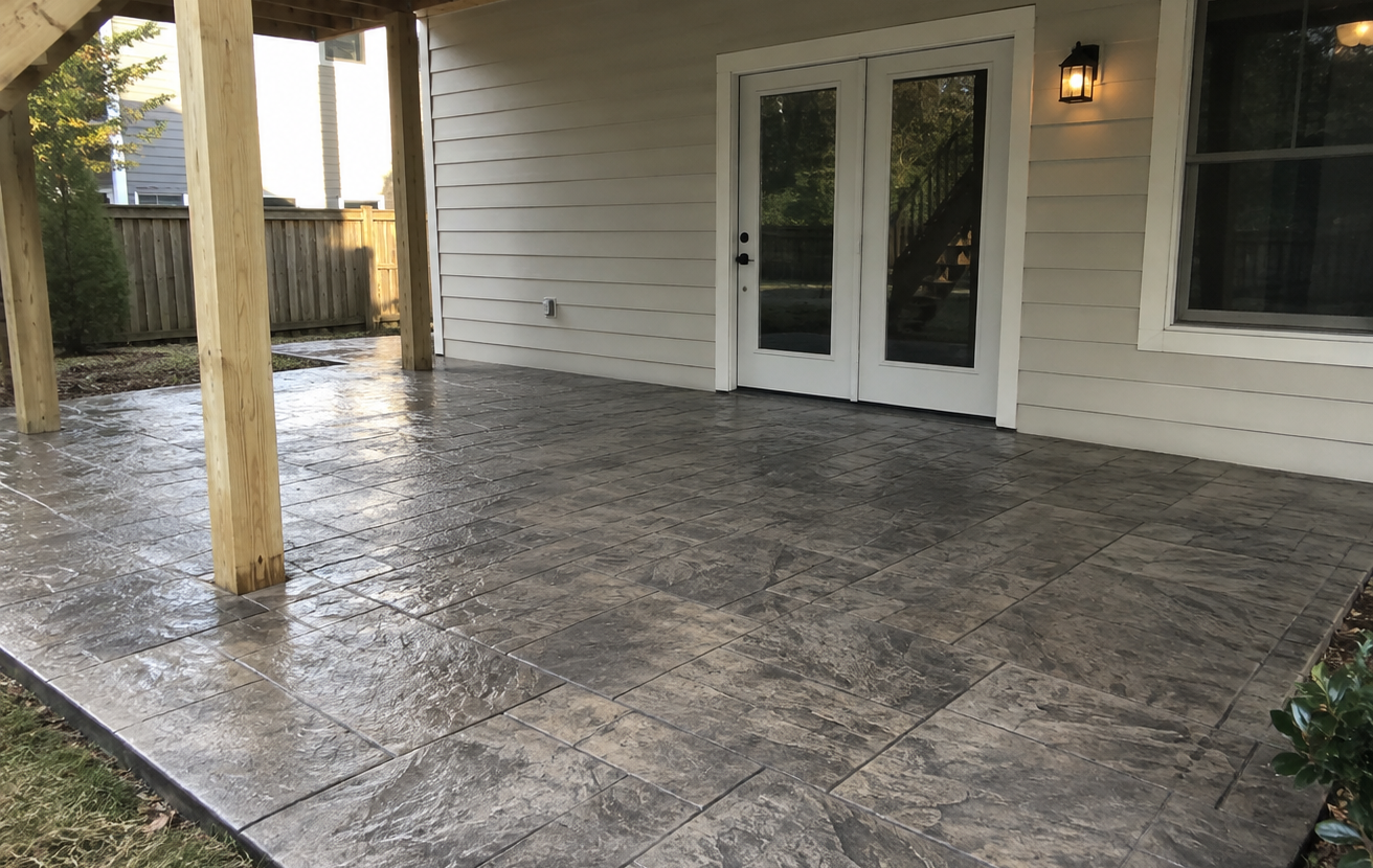 Manassas VA Stamped Concrete Patio